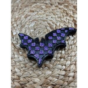 Checkered Bat Purple Glitter Car Freshie SCENT Mystery Car Freshener Air Fresh